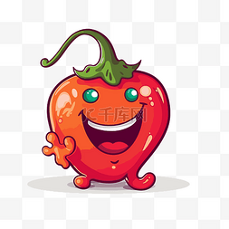 可爱的小水果图片_辣椒剪贴画可爱的小红辣椒卡通插