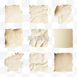 撕碎破裂图片_撕碎的纸片隔离PNG文件的集合