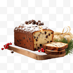 桌子上的蛋糕图片_木桌复制空间上的圣诞巧克力潘妮