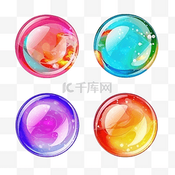 球圆形图片_彩色圆形肥皂泡