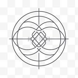几何圆的线条画 向量
