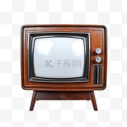 老式电视图片_老式电视，隔离上有切出的屏幕