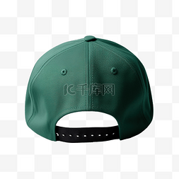 绿色帽子戴嘻哈帽子后视图