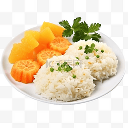 盘子里的米饭图片_早餐，盘子里有米饭