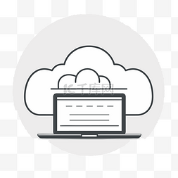 云概念图标和计算机在线界面图标
