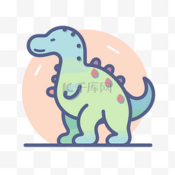 免费的矢量插图图片_tejano 恐龙平面图标设计由免费矢