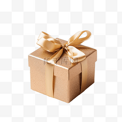 日生日图片_白桌上的金色礼盒