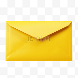 打开的白色信封图片_信封消息黄色