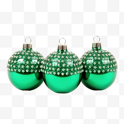 水彩球图片_绿色玻璃水钻圣诞球装饰圣诞树的
