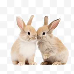 心形兔子图片_兔子告白了他们的爱