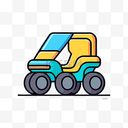 玩具车设计素材图片_带轮子的玩具车图标 向量