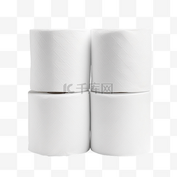 准备在厕所或卫生间使用的三卷白