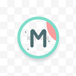 有轮廓的字母图片_上面有一个大圆圈和字母 m 向量