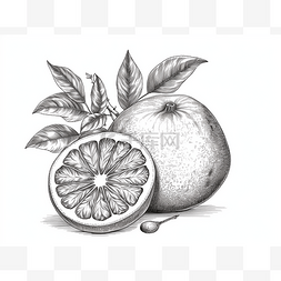 柚子的铅笔素描