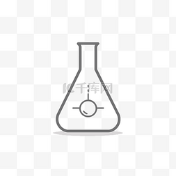 厄尔多尔虾图片_白色背景上黑色的实验室烧瓶图标
