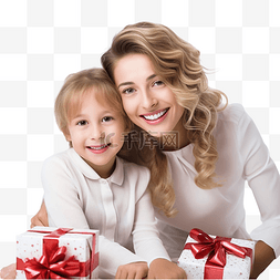 为人民服务毛图片_快乐微笑的小女孩和母亲坐在圣诞