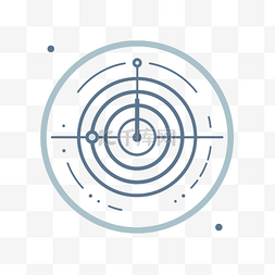 面向蓝线目标的圆圈 向量