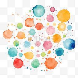 喵星人壁纸图片_绘画水彩抽象艺术美丽的圆点气泡