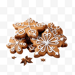 金色禮盒裝飾图片_木制表面上的圣诞组合物和饼干