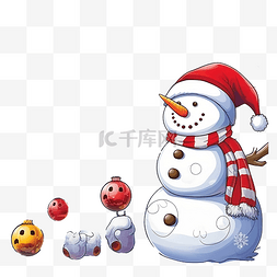 计数符号图片_圣诞球和雪人的计数游戏
