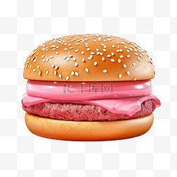 粉色可爱汉堡包