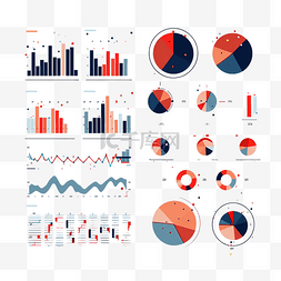 简约风格的图表和报告插图