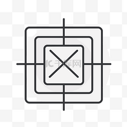 fp图片_中间有字母 x 的方形方形图标 向