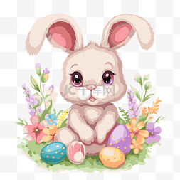 复活节彩蛋素材图片_复活节兔子 向量