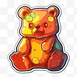 小熊软糖果香图片_用明亮的小熊软糖剪贴画着色的图
