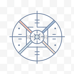 圆心图标图片_符号“圆心线图标” 向量