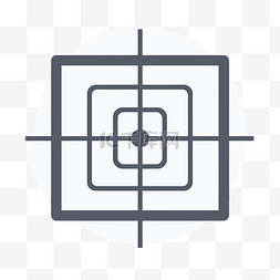舆情指数图片_带有正方形的平面样式的目标图标