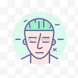 头痛icon图片_头痛的线性设计 向量