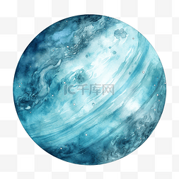 3d地画图片_天王星水彩行星
