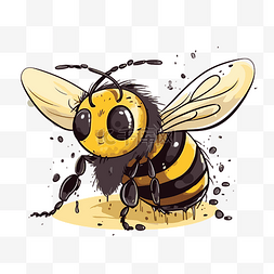 可打印的蜜蜂剪贴画卡通可爱可爱