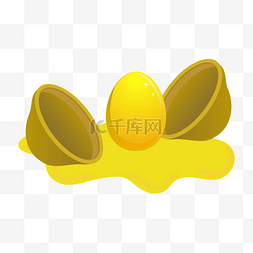 鸡蛋黄色图片_金蛋金子打开的