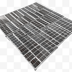 家阳光图片_3d 渲染太阳能电池板透视图
