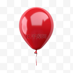 红色气球丝带图片_红色气球 PNG 文件