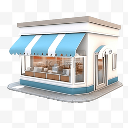 调度电话电话图片_咖啡馆商店 3d 插图