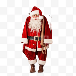 正宗的圣诞老人服装挂在圣诞节装