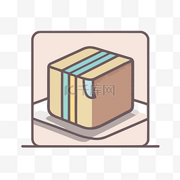 白板上的图标轮廓蛋糕 向量