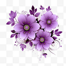 夏天紫色树叶图片_紫色花孤立