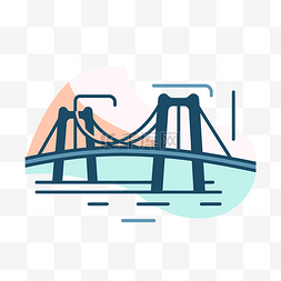微信微博icon图片_一座桥的细线插图 向量
