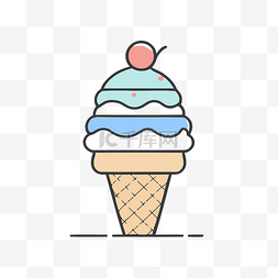 冰淇淋背景高清图片_很酷的蛋卷冰淇淋符号 向量