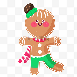 雪人图片_圣诞节可爱姜饼饼干