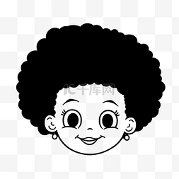 黑桃纹身png图片_卡通非洲头发与头发和纹身儿童剪
