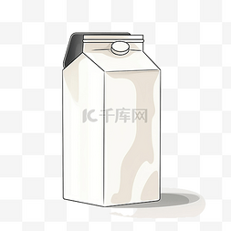 纸盒图标图片_牛奶纸盒插画