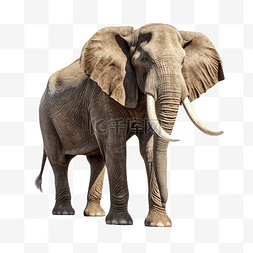 复古大象图片_猛犸象孤立的背景