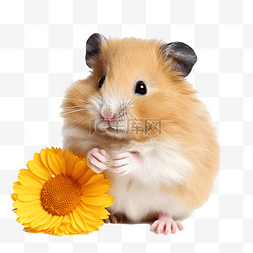寵物背景图片_可爱的仓鼠吃葵花籽
