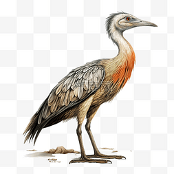 孤立的 Hesperornis 史前鸟