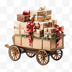 卡车圣诞图片_圣诞礼品盒递送